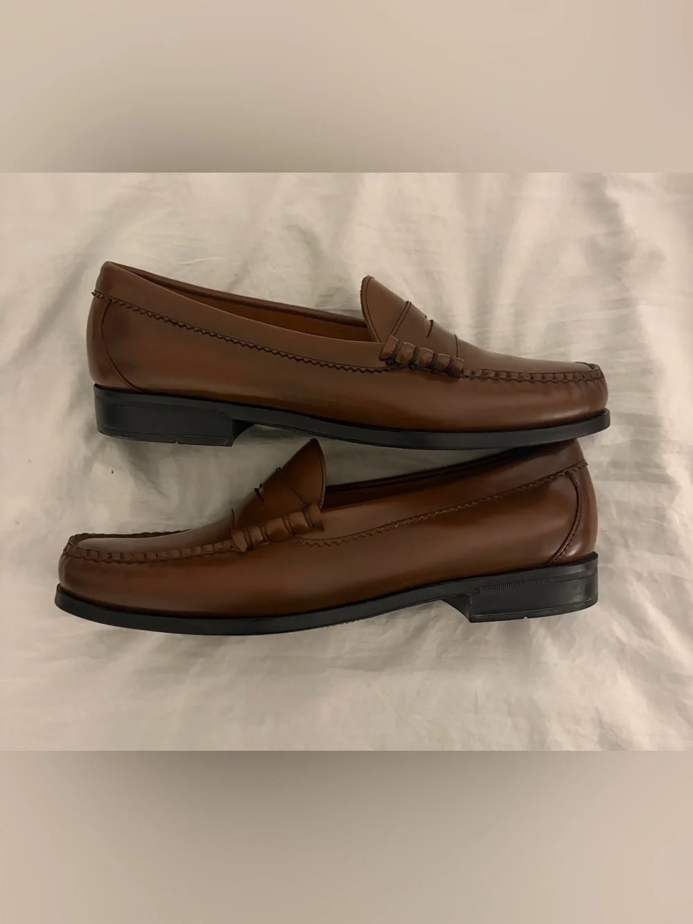 J. Crew Men’s Brown Leather Camden Loafers Size 8 NWOT